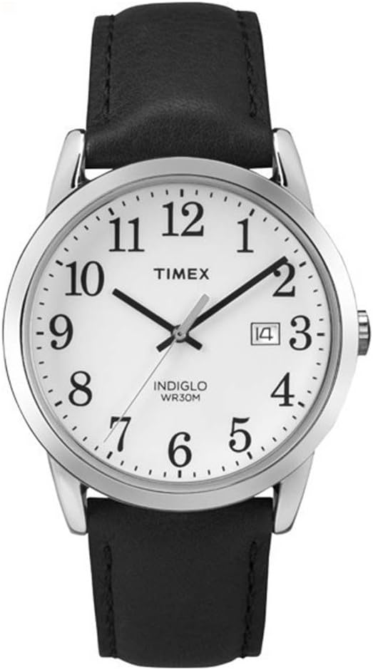 Reloj Timex Easy Reader para hombre, 38 mm, cuarzo, con ventana de fecha y correa de piel.
