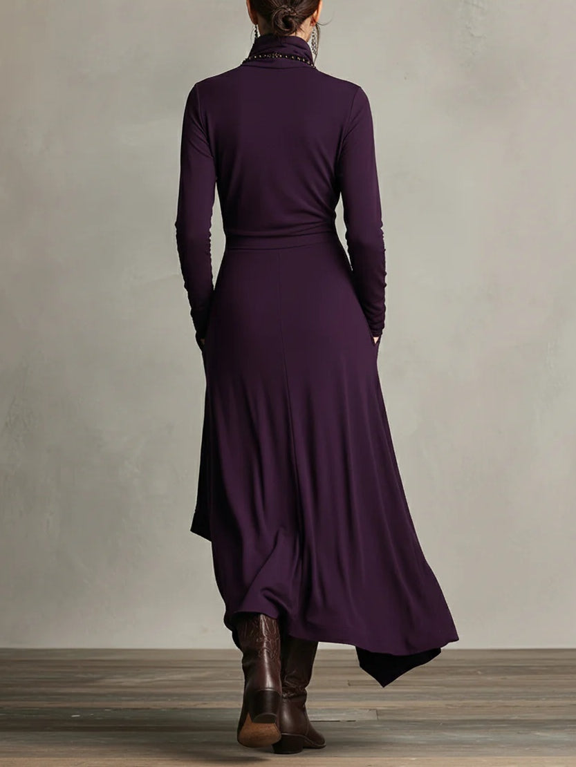 Geneva vestido maxi de cuello alto, segunda vista